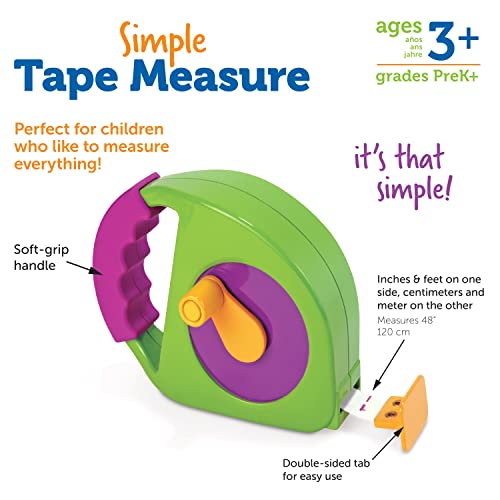 image for Learning Resources Simple Tape Measure, Ages 3+, Retractable Toy Tape 
