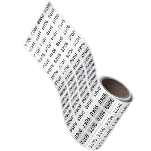 Autocollants numérotés imperméables noirs 20x10mm pour usage extérieur