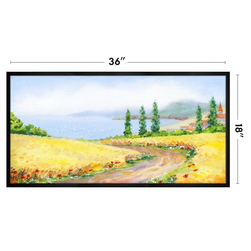 Image of Americanflat 18x36 Picture Frame with Polished Plexiglass - Streamline Collection - Thin Border Picture Frame for Wall Display - Hanging Hardware Included - Black