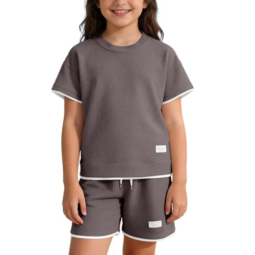 Ensemble été 2 pièces haut de gamme en coton ultra doux pour enfants de 3 à 8 ans