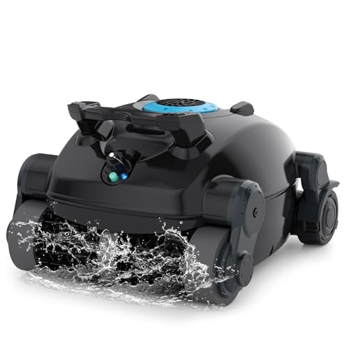 Cordless Robotic Pool Cleaner, Wall Climbing, Lightweight, Extended Battery Life, 8L Large Capacity, Advanced Dual-Motor, X1 Auto Pool Vacuum for Inground & Above Ground Pools Up to 1100 Sq.Ft, Blue