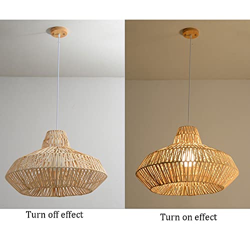 Lustre panier de cuisine rustique et suspension rotin faite main - 7