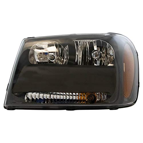 Image of TRQ Driver Side Headlight Assembly Compatible with 2006-2009 Chevrolet Trailblazer 2006 Trailblazer EXT Without Full Width Grille Bar GM2502304