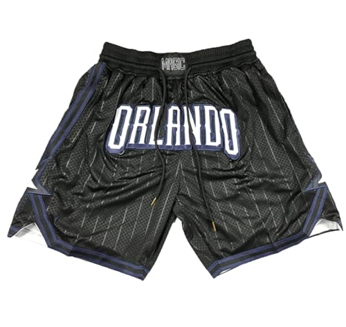 MCQOmcil Los Hombres Mujer De La NBA Magic Pantalones Corto De Baloncesto Alta Elasticidad Respirable Deportivo Pantalones (Color : A, Size : S)