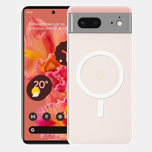 Image of amazon basics Luxury Paper Thin Case Cover for Google Pixel 6A | Matte Finish | Compatible with magsafe | (White, Google Pixel 6A)