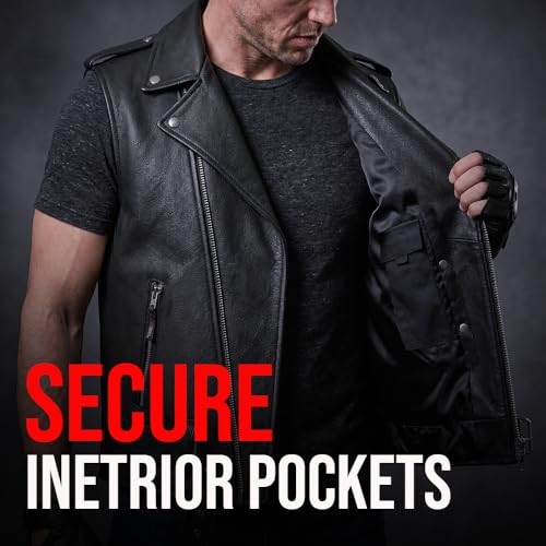 Jackets 4 Bikes LP20 Leather Motorcycle Vest
