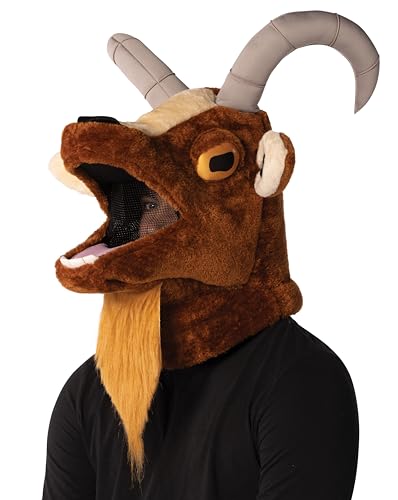 Rasta Imposta GOAT Mascot Head Halloween Costume Greatest Of All Time Sports Players Novelty Party Funny Mens Womens Costumes Adult One Size