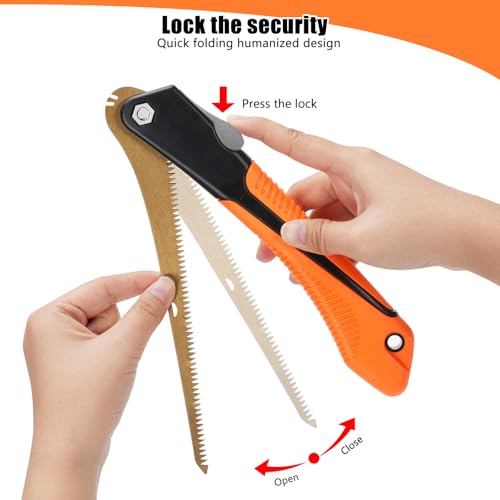 Woonyee Gipskartonsäge Klappsäge, Holzsäge, Astsäge, Säge, Handsäge, Feinsäge Holz, Schnell und Scharf, Rostfrei, Dreifach Geschliffene Zähne, Dickere Und Härtere Sk5-Sägeblätter, Abnehmbar