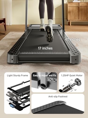 Image of WALKINGPAD Folding Treadmill, 2 in 1 Walking Pad Under Desk Treadmill for Home and Office, Compact Foldable Design with App Control and LED Display