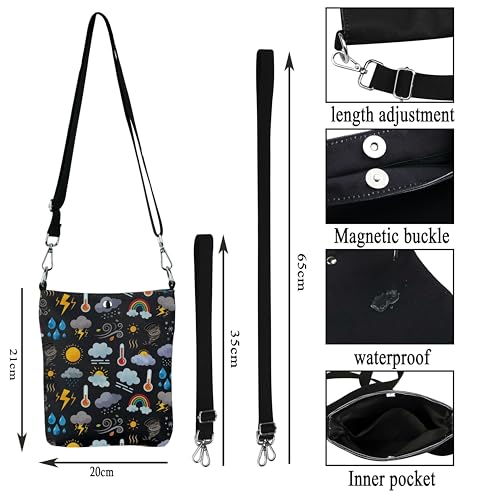 G2TUP Future Meteorologist Gift Weather Crossbody Bag Weather Forecaster Travel Bag Meteorology Graduation Gift3