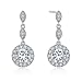 Produktbild LEVIOLET Damen Ohrhänger Silber 925 Ohrringe Hängend Lange Tropfen Hängeohrringe Glitzer 5A Zirkonia Braut Hochzeit Nickelfrei Ohrstecker