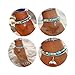 Starain Blue Turtle Anklets for Women Multilayer Beads Handmade Beach Ankle Bracelet Set Boho Foot Jewelry