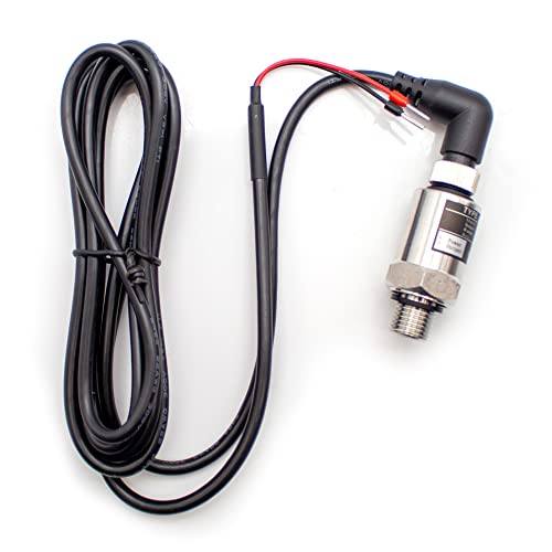 iDili IP68 Pressure Transducer Cable Pressure Transmitter Water Gas Hydraulic Sensor 4-20mA, G1/4, PT-506 (0-10 Bar, Elbow Head)