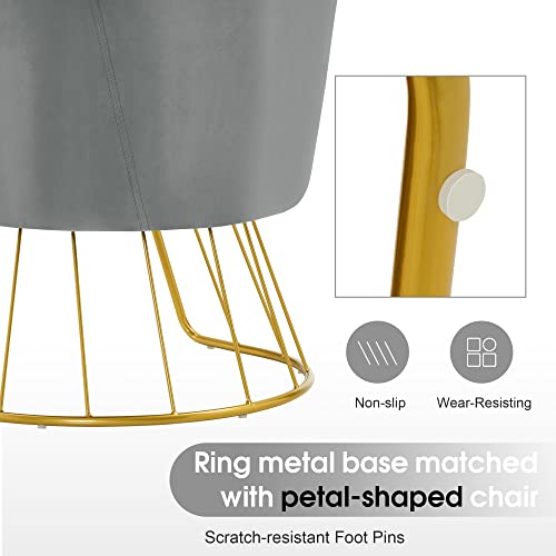 Barberpub Living Room Chair, Manicure Chair For Technician, Modern Home Chair, Makeup Beauty Vanity Chair, Nail Salon Chair For Manicurist 3510 (Grey) #TOP7