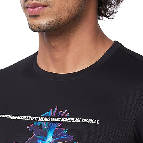 Image of Spykar Men's Slim Fit Round Neck Half Sleeve Solid Casual T-Shirt