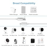 Micro USB Cable 10M, Power extension Cable Compatible with Mi 360°Home Camera 2K Pro/Smart Camera C300,EZVIZ,Wyze Cam,Blink,Eufy,extra long Micro USB Power Charging Cord for Security Cameras,White - Image 6