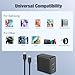 25W Super Fast Charger for Samsung Galaxy A16 A15 A14 5G A55 A54 A53 A52 A42 A32 A31 A41 A51 A71 A21S A23 A34 A03S A24 A23, Dual USB C Ports Travel Adapter with 6.6FT Type C Cable Cord