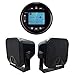 Produktbild Marine-Stereo-Paket Bluetooth FM AM USB MP3 Player 10,2 cm Motorrad Wasserdicht Lautsprecher mit Boot flexible Radio Antenne und KFZ Wasserdicht Verlängerungskabel