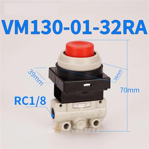 Válvula de botón mecánico VM130-01-32RA para solucionar caídas de presión en aire 3