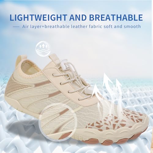 Image of SIOSNETA Hike Barefoot Shoes for Women Men, Breathable Non-Slip Athletic Footwear, Wide Toe Water Shoes for Hiking, Non-Slip Neuropathy Shoes for Women Men, Grounded Comfort wear