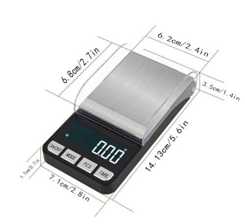 Báscula electrónica mini 0.01g precisión alta con cubierta miniatura 2