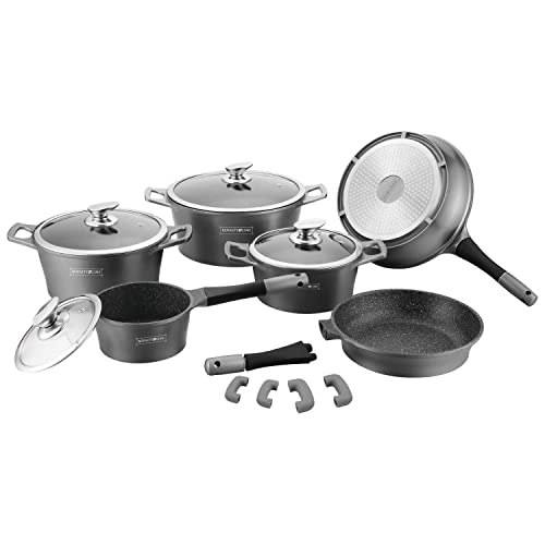 Royalty Line RL-ES1014M Silver Robot de Cocina 3 en 1, Acero Inoxidable Vidrio, Zwart