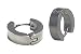 Silver-tone Men Unisex Huggie Earrings in Stainless Steel