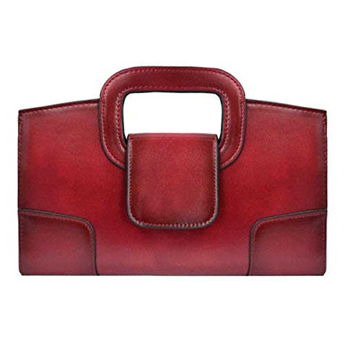 Bolso Satchel Vintage de Mujer Goclothod Rojo miniatura 1