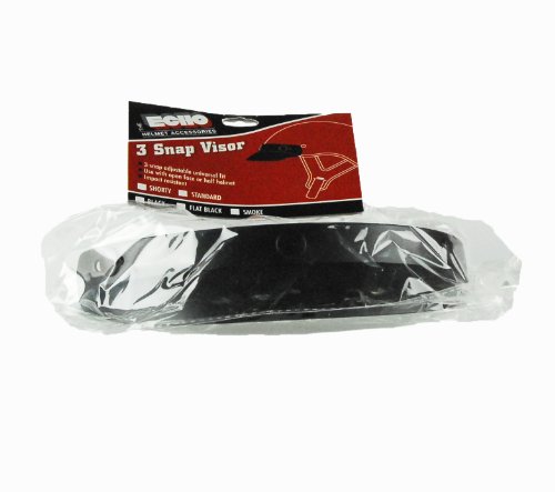 Echo Shorty 3 Snap Visor for Motorcycle Helmet (Flat Black)