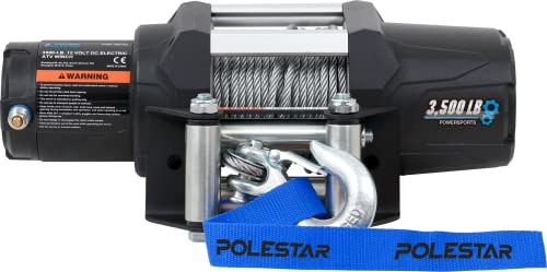 Polestar winche eléctrico 3500 lb 12V con cable acero 50 pies