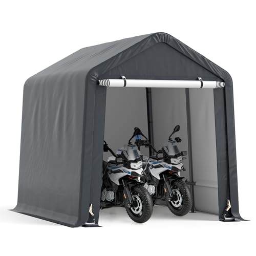 SOARS Zeltgarage, Garagenzelt 195x240x214cm, Wasserdichtes Lagerzelt mit Reißverschlusstür, Metallrahmen, Fahradgarage Fahrradschuppen...