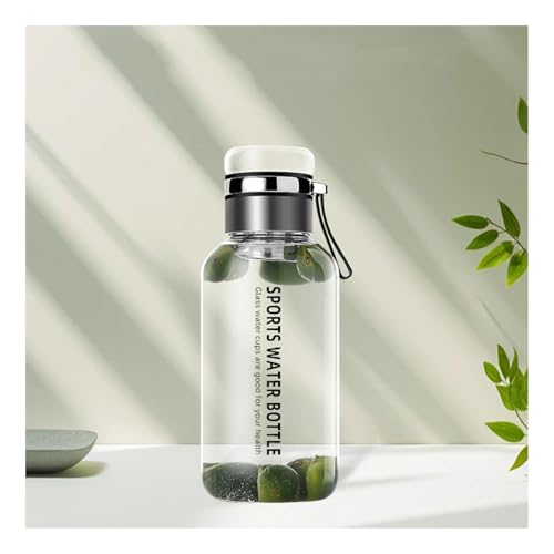HOOPZOZA 1000ml Large Capacity Clear Sports Bottle Summer Sports Water Bottle High Borosilicate Glass Leakproof Portable Outdoor Water Cup