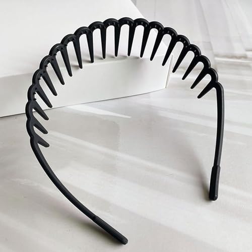 Hair Jewels Black Wide Tooth Hair Comb Headband for Women & Girls | Anti Slip Plastic Hair Band | Comfortable Hair Hoop for Curly, Thick & Wavy Hair | Everyday Hair Styling Accessory Pack of 2 - Image 5