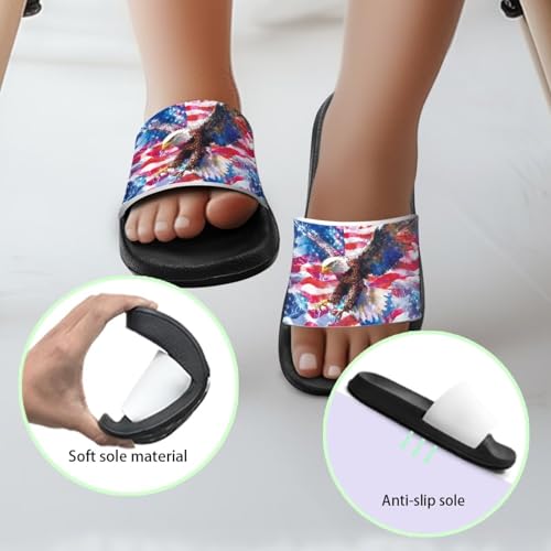 Image of Boy & Girls Slide Sandals Kids Shower Shoes Non Slip Summer Slippers Beach Sandals