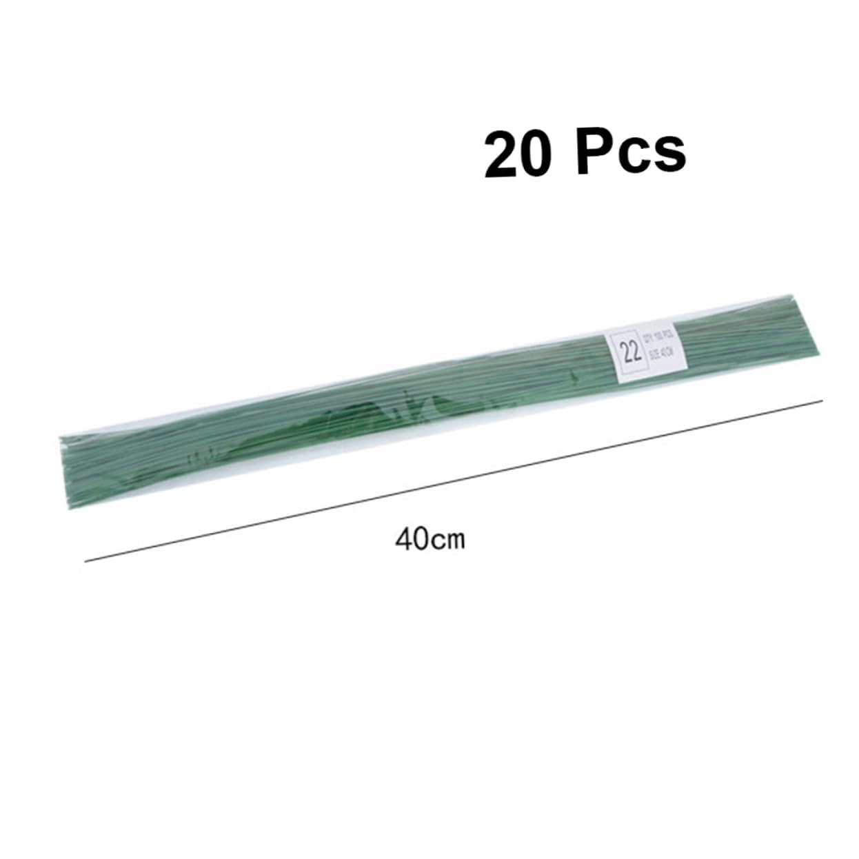 HAPINARY 40cm Wire Artificial Flowers Stem Everlasting Floral Stem Smooth Surface for DIY Projects