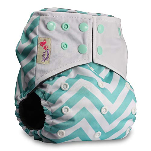 Pañales de tela lavables y reutilizables Bamboo Charcoal de Little Bloom diseño 14 Talla:1 pañal, 1 inserto de bambú