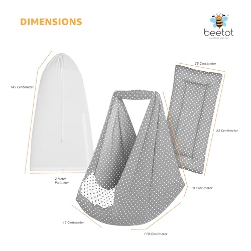 Image of Baby Cradle Set Swing /Jhula (Thottil Cloth, Palna, Dolna) | Hanging Cradle Cloth with Removable Padand Mosquito Net | Up to 15 kg | CRA-MELANCHI DOT