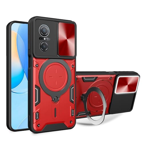 Lucyliy Compatible with TCL 40 XL Phone Case Cover [with Tempered Glass Screen Protector] red