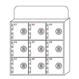 4-30 Digit Combination Lock Mobile Phone Storage Cabinet Transparent Acrylic Storage Box Suitable for Schools, Companies, Factories, etc.(9 bits)