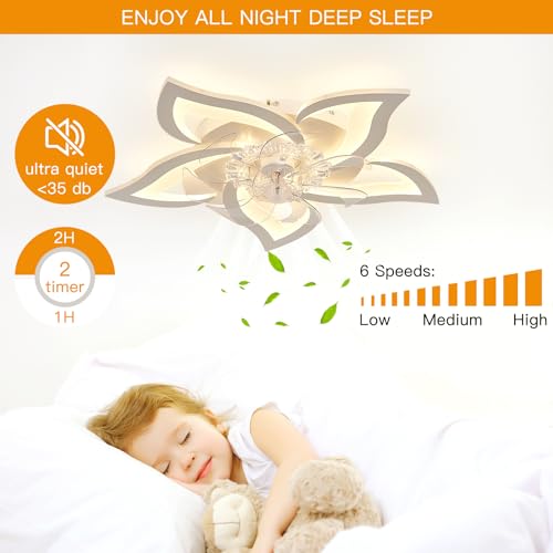 27-Ceiling-Fan-with-Lights-Remote-Control-Ceiling-Light-Fixture-6-Speeds-3-Colors-Low-Profile-Ceiling-Fan-with-Light-Modern-Ceiling-Fan-Flush-Mount-Ceiling-Fans-for-Living-RoomWhite