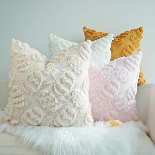 JOJUSIS Decorative Pillow Covers Pack of 4 Throw Pillowcases Faux