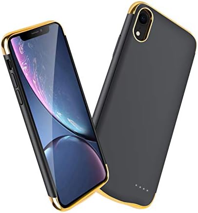 Compatible Apple iPhone xr Battery case Charging cases-6000mAh Extended Charger Power Case Charger Protective Charging Case Cover 6.1"- Black