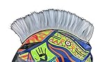 Helmet Hawks Motorcycle Helmet Mohawk w/ Sticky Velcro Adhesive (Pure White)