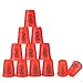 SUPER STACKS Quick Stacks Cups, Rapid Sport Stacking Cups Speed Training Set of 12 (Red)