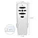 UC7078T Ceiling Fan Remote Control Replacement of Hampton Bay UC7078T Fan-HD CHQ7078T UC7078TR UC7078TUDL RR7078TR L3H2003FANHD, with Reverse, (2.16 * 1.18 * 5.6, White)