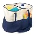 Homz All-Purpose Tote Bag, Canvas, Blue/Cream
