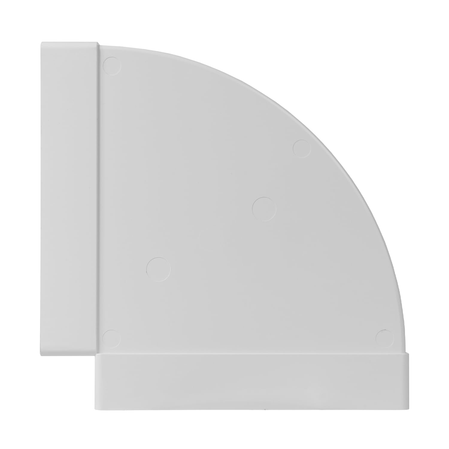Repa Market Canal plano de 90 grados, 204 x 60 mm, conector de tubo rectangular horizontal, conector de tubo de plástico ABS para calefacción, refrigeración, canal plano, conducto de ventilación