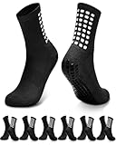 Calcetines de Fútbol, 6 Pares Calcetas Antiderrapantes Futbol Deportivas Algodón Transpirables, Medias Antideslizantes...