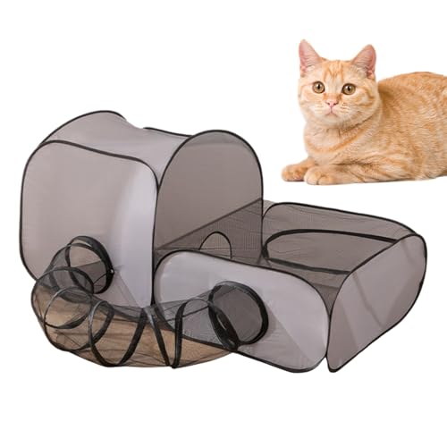 GAT CINCURSE - Túnel de mascotas al aire libre portátil Playhouse, Tienda de cerca de Oxford plegable | Casa de juego de mascotas portátil para gatito conejito pequeño animales pequeños jardín de jard