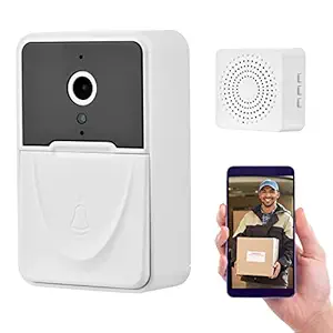 Eryue Wirel Video Doorbell Camera Visual Smart Doorbell with Motion Detection 2-Way o Real-Time Monitoring AAA Batteries Powered